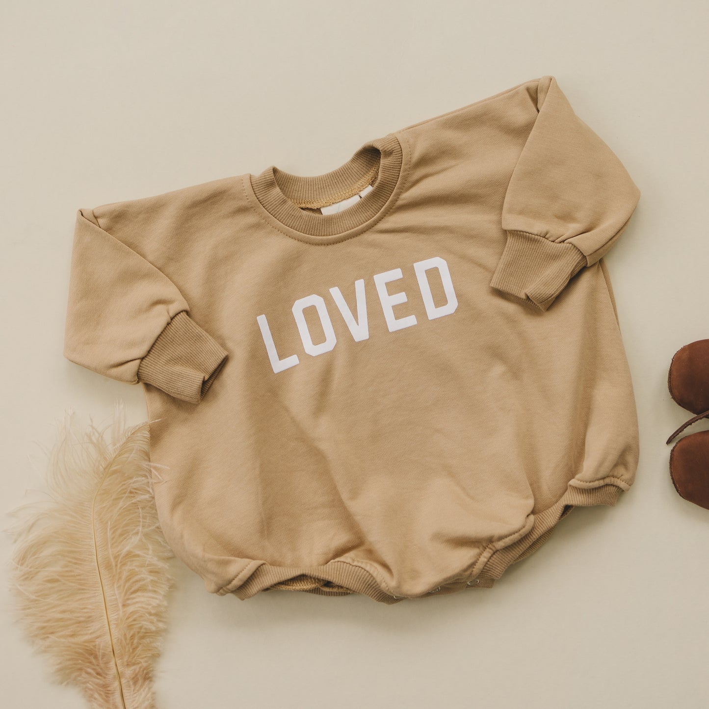 Loved Sweatshirt Romper - More Colors