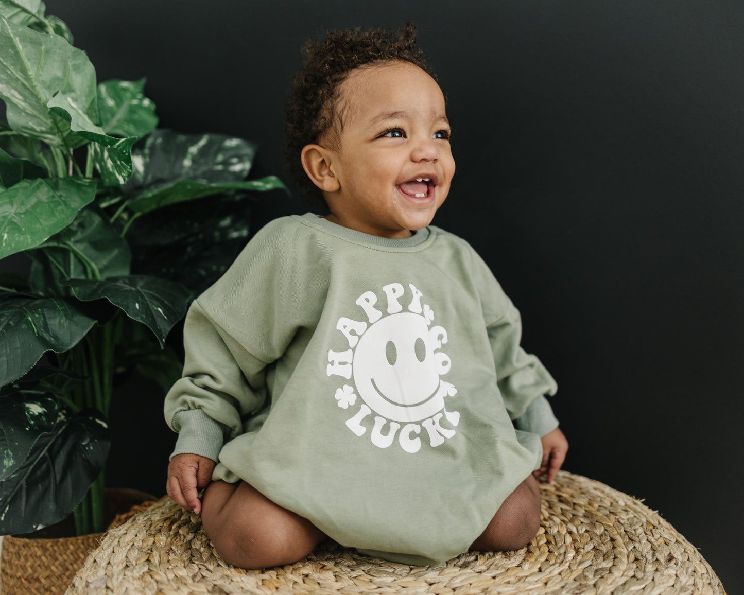 Happy Go Lucky Sweatshirt Romper - more colors