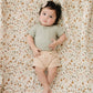 Sage Organic Cotton Ribbed Snap Bodysuit