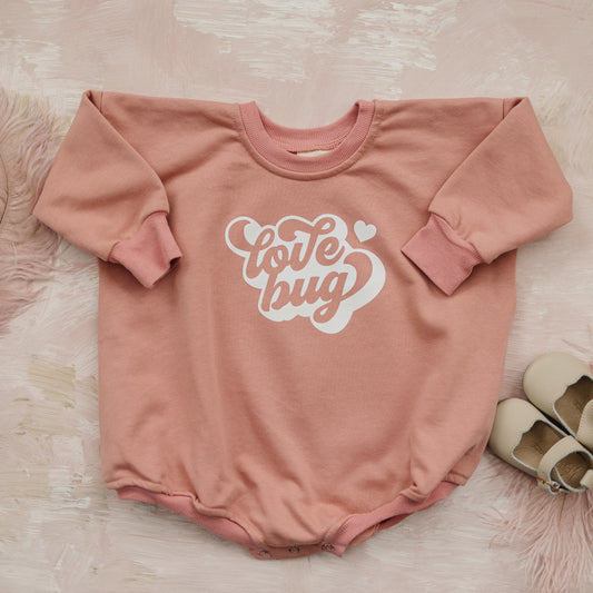 Sweatshirt-Strampler mit „Love Bug“-Print