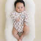 Bubble Romper | Checkered Smiley Latte
