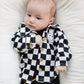 Cotton Shacket | Smiley Checkered Black