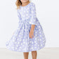 Dainty Daisies 3/4 Sleeve Pocket Twirl Dress