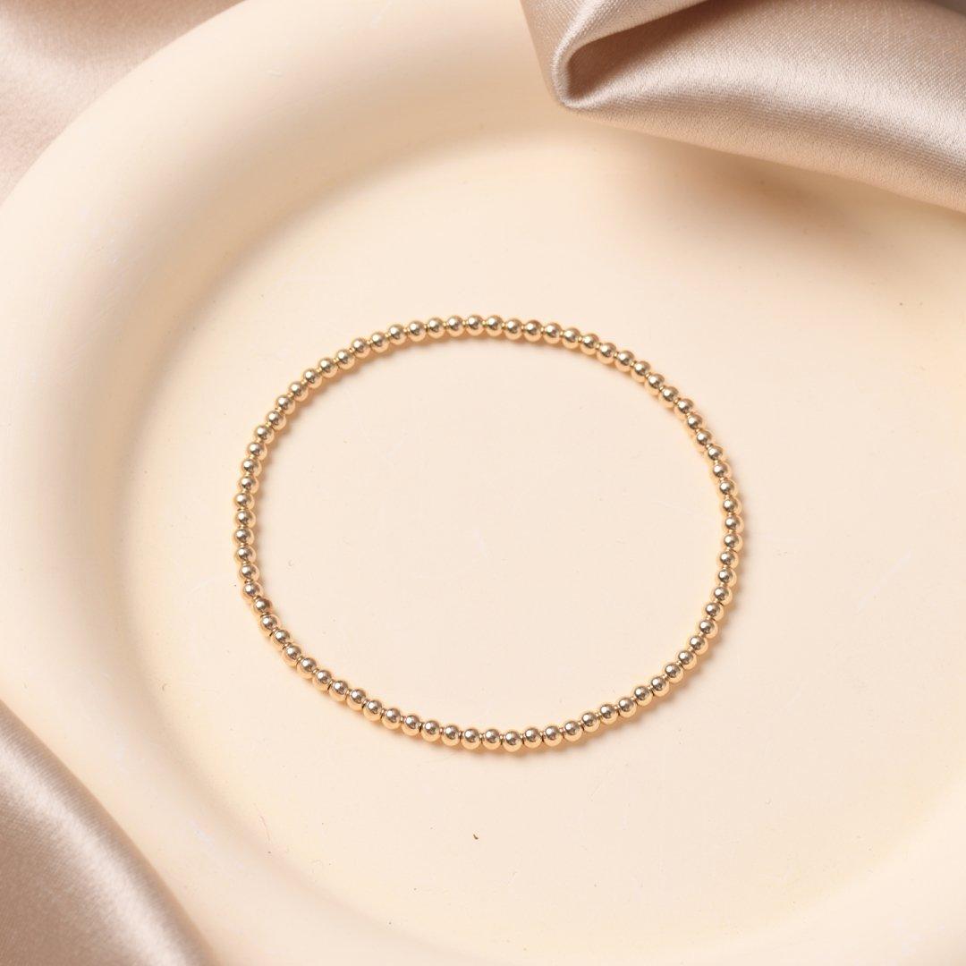 3MM Gold Ball Bracelet - Little Joy Co.