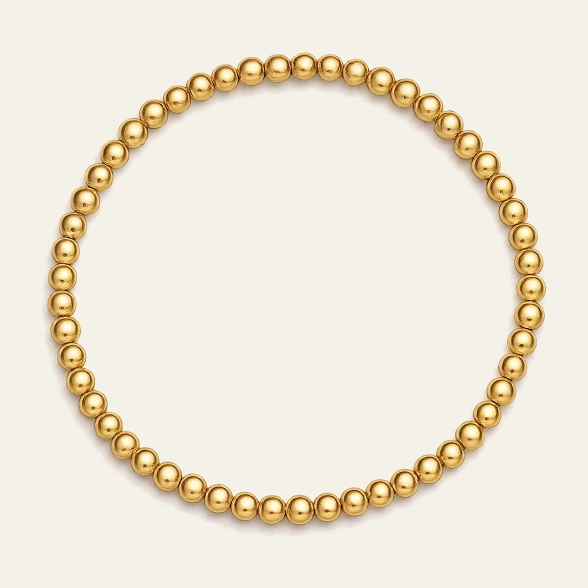 3MM Gold Ball Bracelet