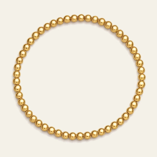 3MM Gold Ball Bracelet