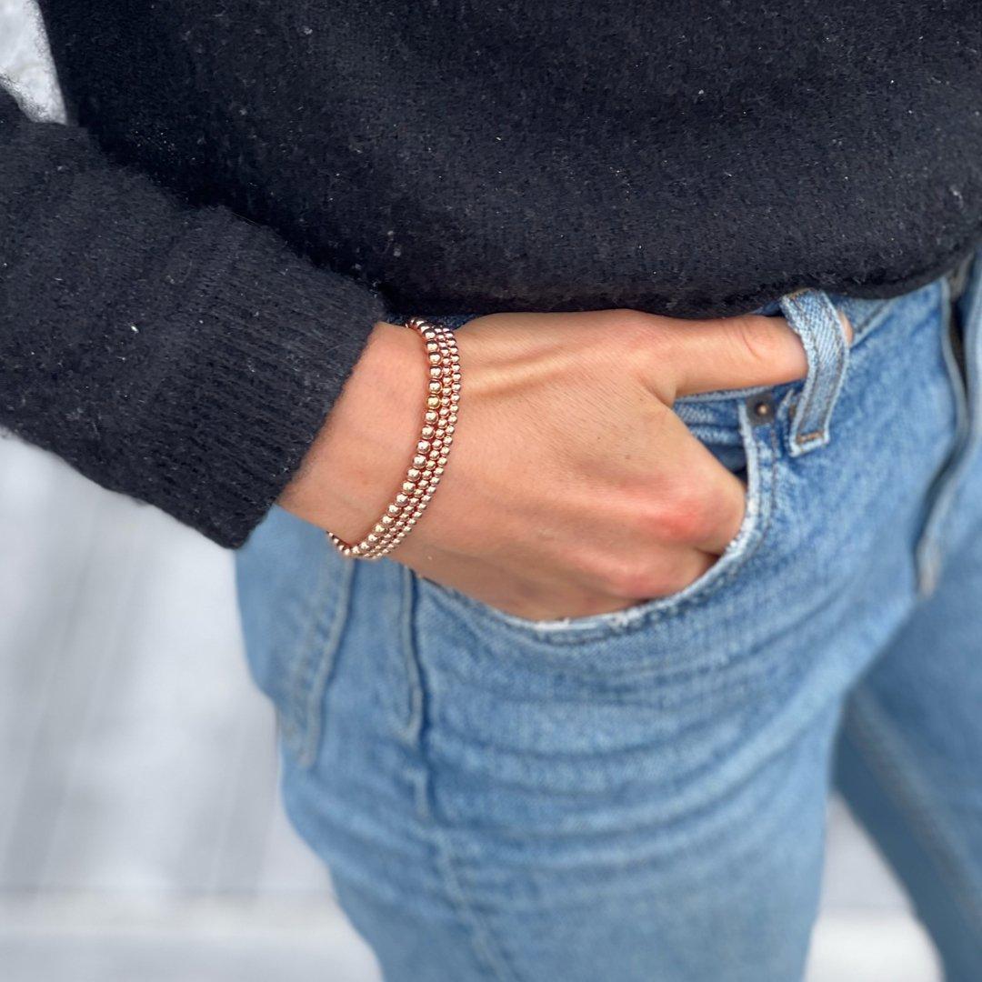 3MM Rose Gold Ball Bracelet - Little Joy Co.