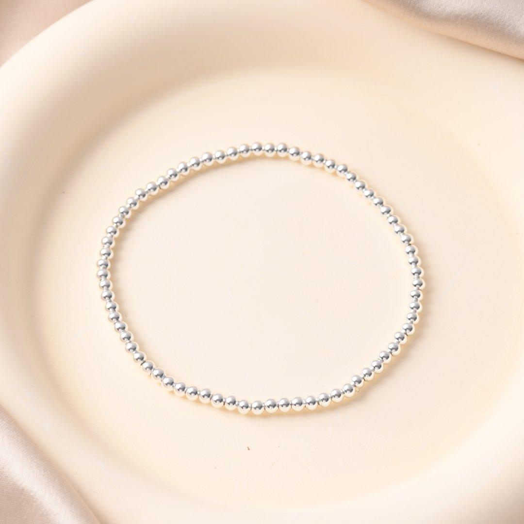 3MM Silver Ball Bracelet - Little Joy Co.