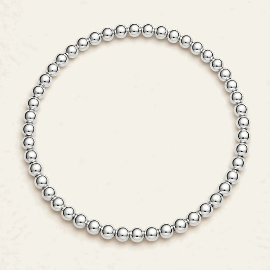 3MM Silver Ball Bracelet