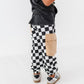 Checkered Black+White Cargo Joggers