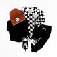 Cotton Shacket | Smiley Checkered Black