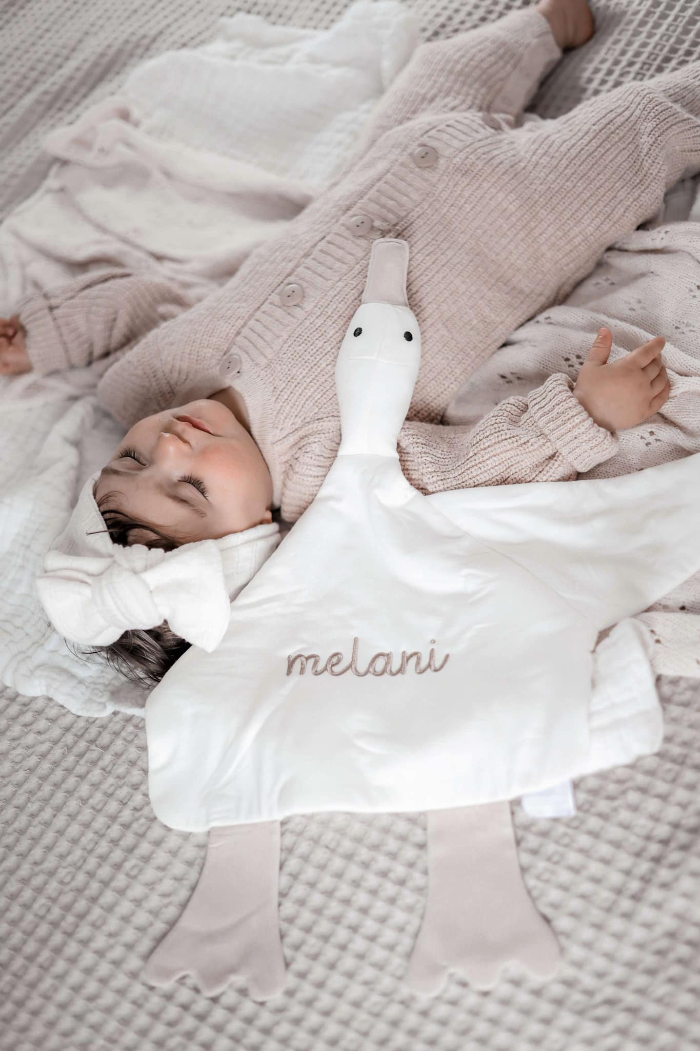 Benutzerdefinierte bestickte Bambus Ente Lovey - XL Plüsch