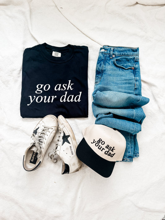 go ask your dad / vintage black tee