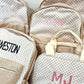 Tan Checkered Backpack