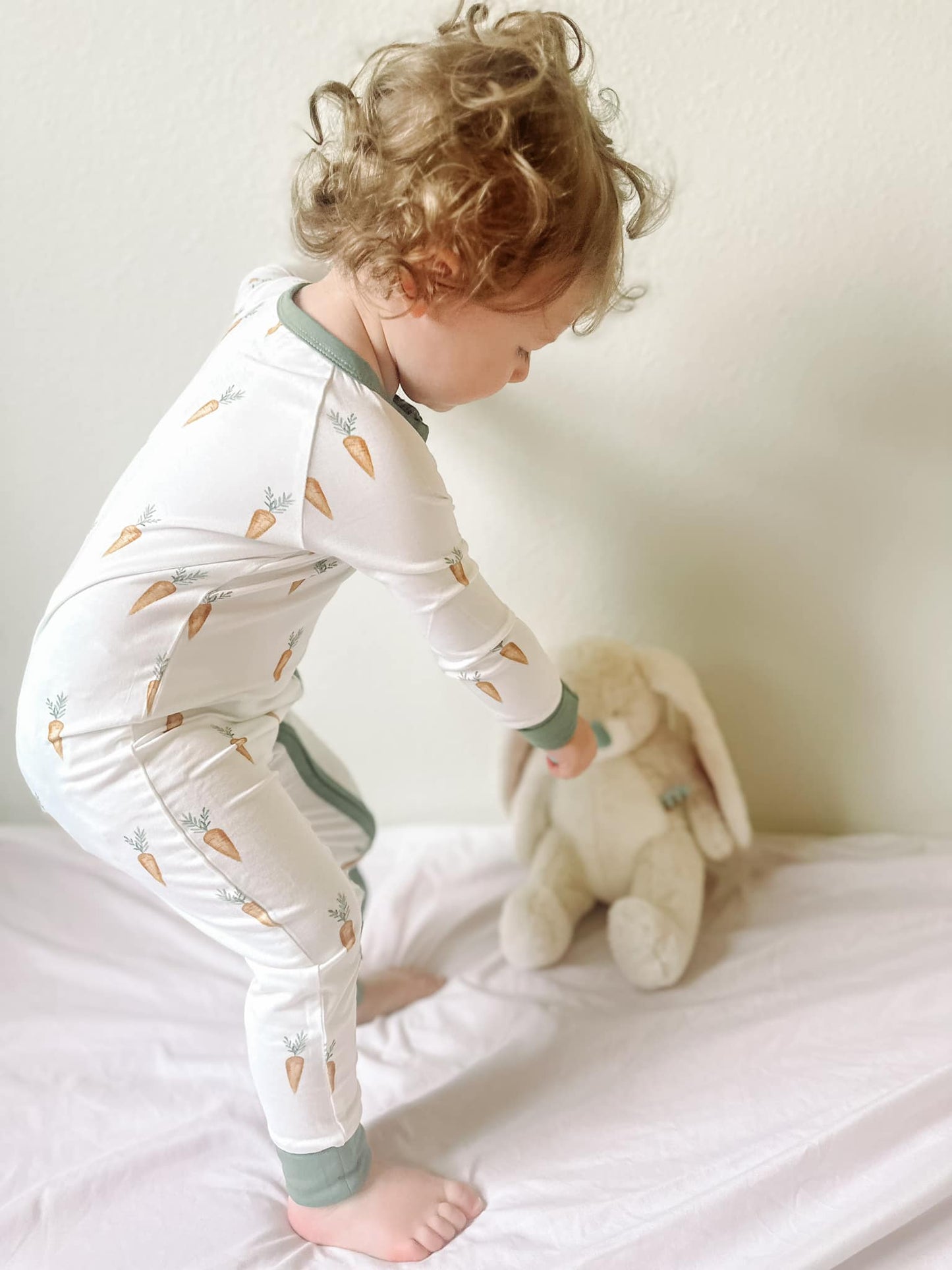 Keep Calm and Carrot On Bamboo Zippy Romper