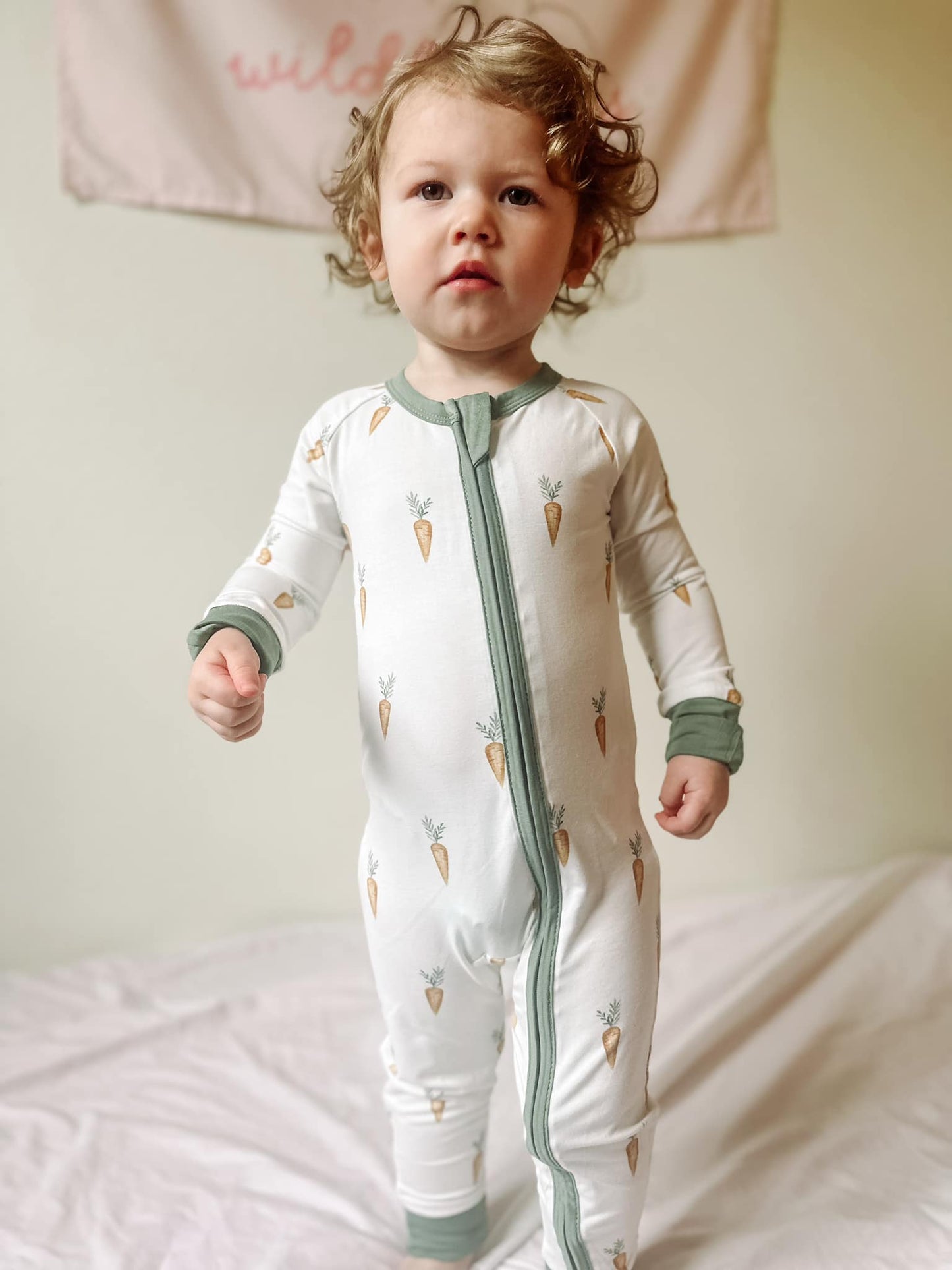 Keep Calm and Carrot On Bamboo Zippy Romper