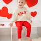 XOXO Handbestickter Pullover