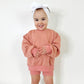 Set aus Sweatshirt mit Rundhalsausschnitt und Radlerhose