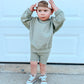 Set aus Sweatshirt mit Rundhalsausschnitt und Radlerhose