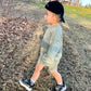 Set aus Sweatshirt mit Rundhalsausschnitt und Radlerhose