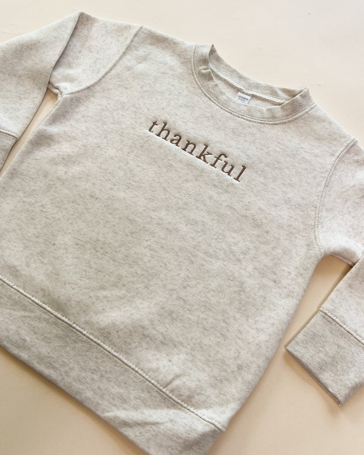 Thankful Embroidered Original Child Sweatshirt