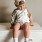 Sweatshirt-Strampler mit individueller Stickerei und Farbblockdesign - weitere Farben