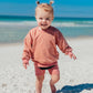 Set aus Sweatshirt mit Rundhalsausschnitt und Radlerhose