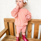 Set aus Sweatshirt mit Rundhalsausschnitt und Radlerhose