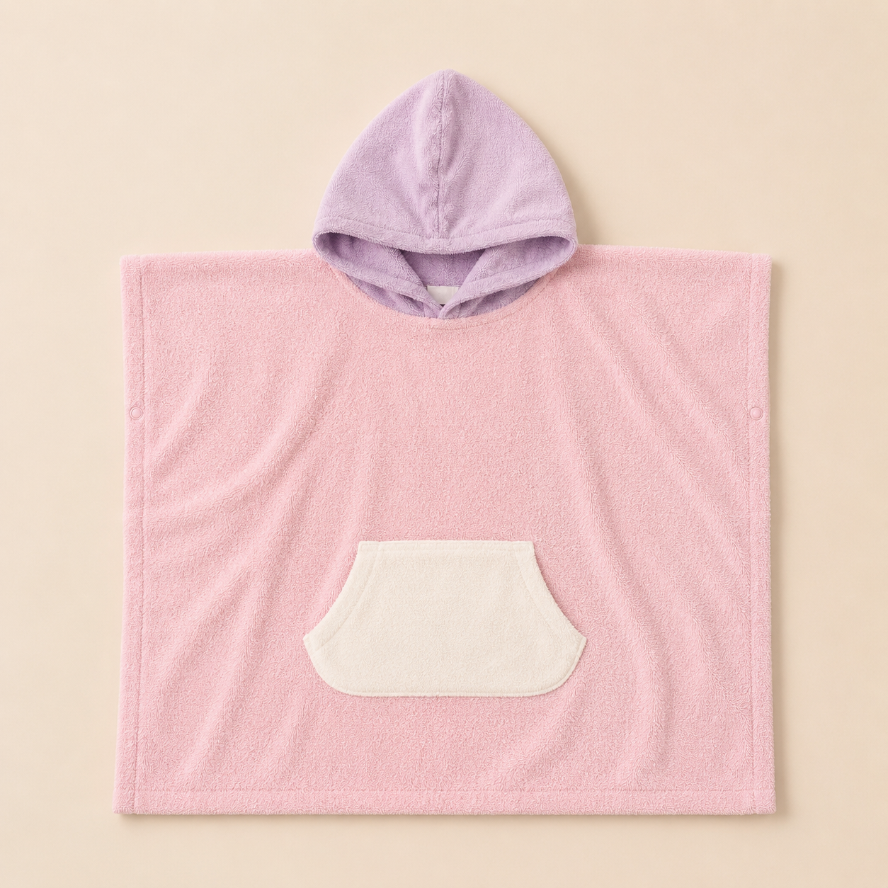Strandponcho mit individueller Stickerei und Waffelmuster