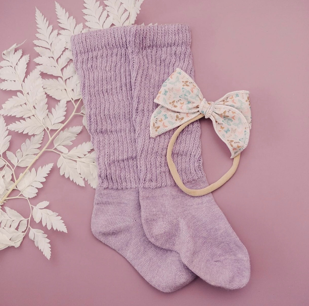 Purple Scrunchie Socks