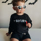 Individuelles Joggingset aus Bambusfrottee mit Halloween-Stickerei