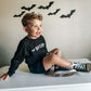 Benutzerdefinierter Halloween-Rundhalsausschnitt aus Bambusfrottee mit Stickerei