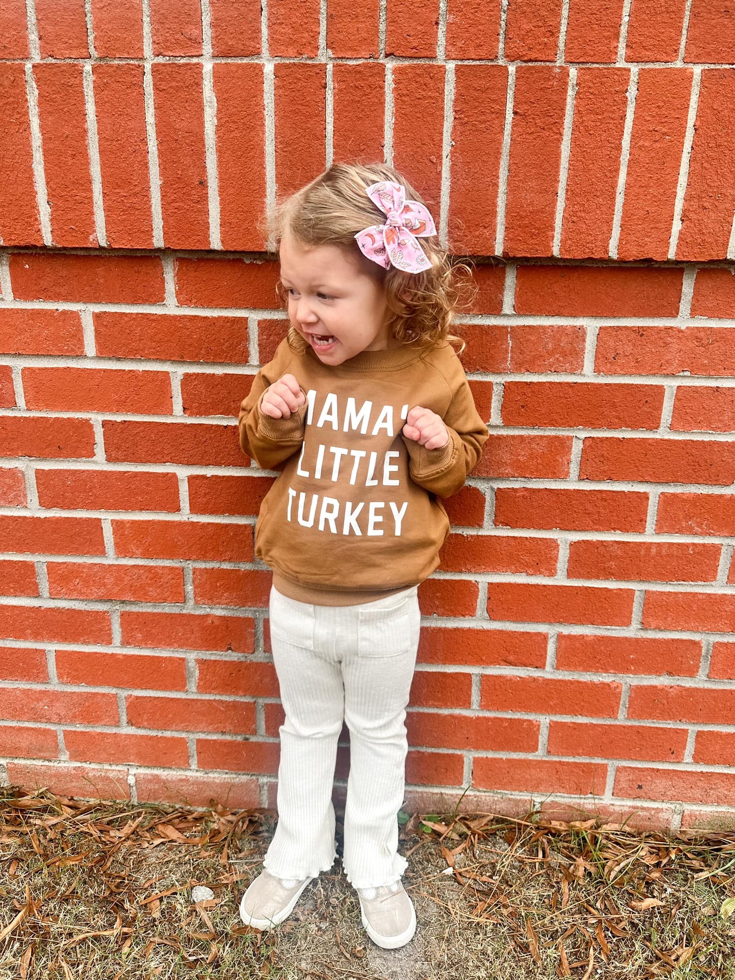 Mama's Little Turkey Organic Cotton Crewneck Sweatshirt