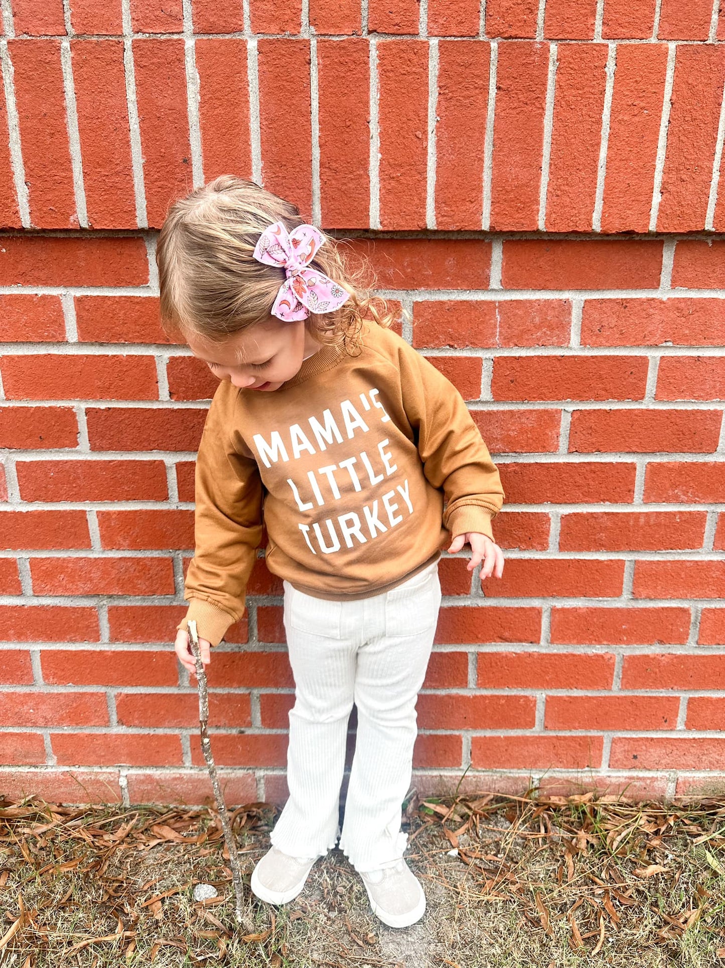 Mama's Little Turkey Organic Cotton Crewneck Sweatshirt