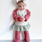 Custom Embroidered Christmas Colorblock Peplum