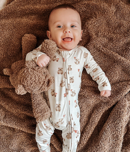 Teddy-Gram Bamboo Zippy Romper