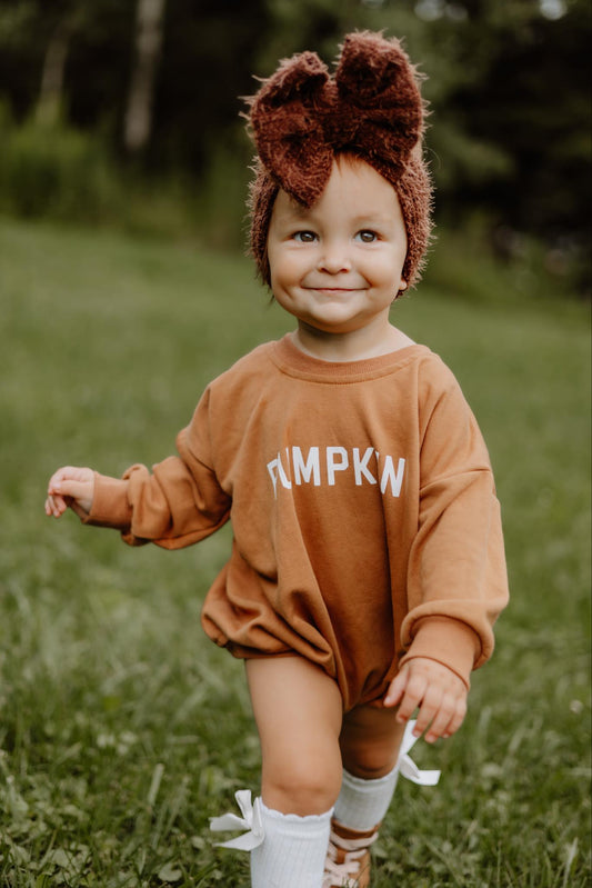 Pumpkin Sweatshirt Romper