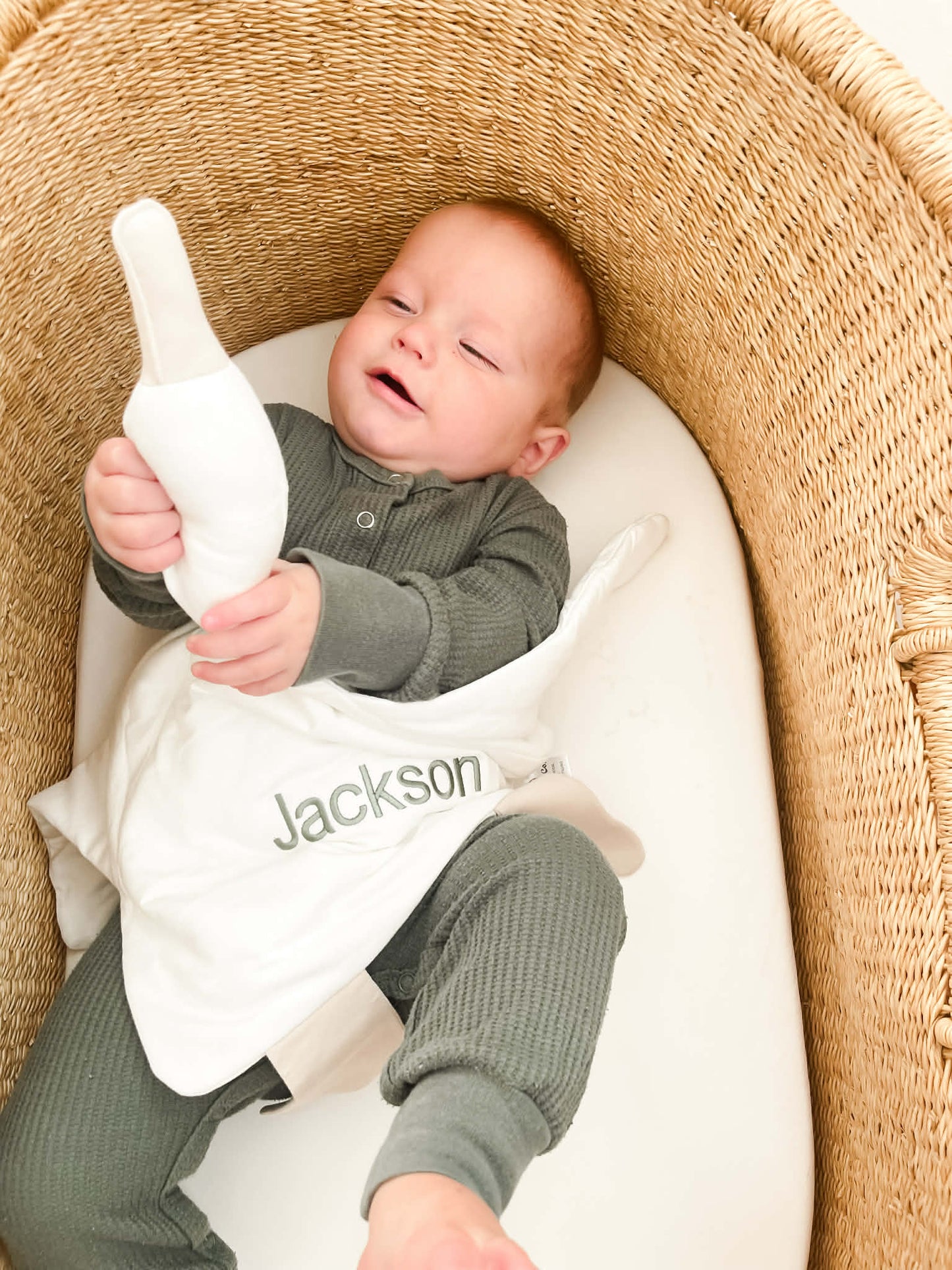 Benutzerdefinierte bestickte Bambus Ente Lovey - XL Plüsch