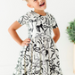 Cream Preppy Bow | Collard Twirl Dress