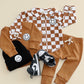 Cotton Shacket | Smiley Checkered Copper