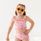 Leopard: Ruffle Bandeau TWO-PIECE