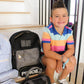 Black + Grey Colorblock Backpack PLAIN NO EMBROIDERY