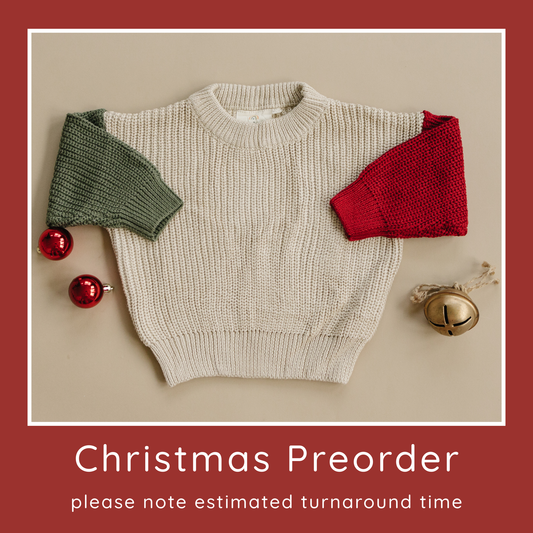 Grobstrickpullover mit weihnachtlichem Colorblock-Muster