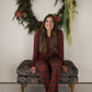 Women's Long Sleeve Bamboo Pajama | Christmas Plaid