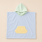 Strandponcho mit individueller Stickerei und Waffelmuster