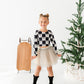 Checkered Bow | CROPPED Bow Back Long Sleeve Top