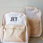 Tan Checkered Backpack