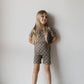 Bamboo Short Set | Faded Brown Checkerboard