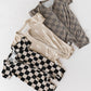 Shortie Bamboo Zip | Black Checkerboard