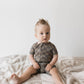 Shortie Bamboo Zip | Faded Brown Checkerboard